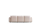 98" White Velvet Sofa