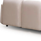 98" White Velvet Sofa