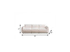 98" White Velvet Sofa