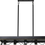 Black Metal Five Light Geometric And Kitchen Island Ceiling Light
