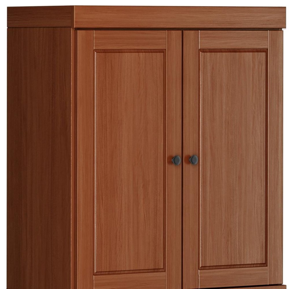 72" White Solid Wood Four Door Pantry Or Storage Closet