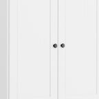 72" White Solid Wood Four Door Pantry Or Storage Closet