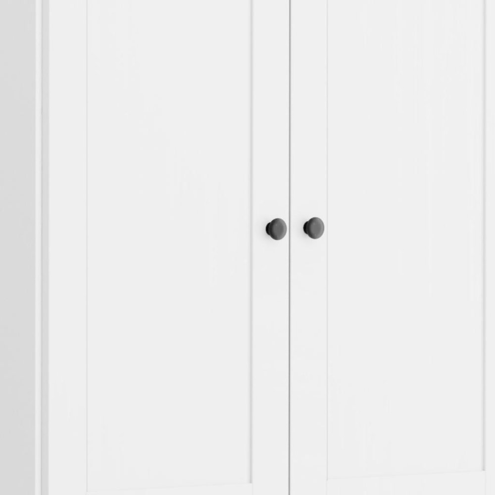 72" White Solid Wood Four Door Pantry Or Storage Closet