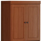 72" White Solid Wood Four Door Pantry Or Storage Closet