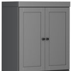 72" White Solid Wood Four Door Pantry Or Storage Closet