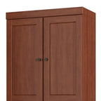 72" White Solid Wood Four Door Two Drawer Pantry Or Storage Closet