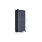72" White Solid Wood Four Door Two Drawer Pantry Or Storage Closet