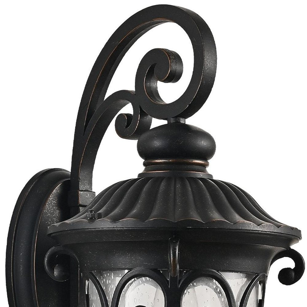 Black Transparent Outdoor Hanging Light With Clear Shades
