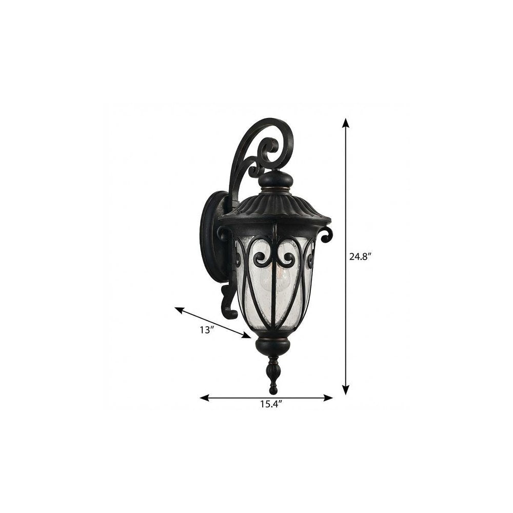 Black Transparent Outdoor Hanging Light With Clear Shades