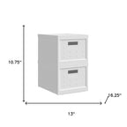 Set of Two White Collapsible Heavy Duty Plastic Cubes With Lids