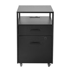 26" White And Gold Metal Two Drawer Rolling Filing Cabinet