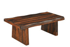 Set of Three Brown Solid Wood Sled Furniture Set