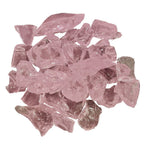 Pink Round Reflective Fire Pit Glass