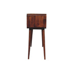 51" Chestnut Solid Wood Console Table With Three Shelves And Three Drawers