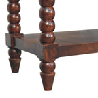 35" Tan and Dark Brown Genuine Leather and Solid Wood Upholstered Storage Bench With Drawers And Shelves