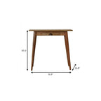 32" Brown Solid Wood Writing Desk