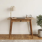 32" Brown Solid Wood Writing Desk