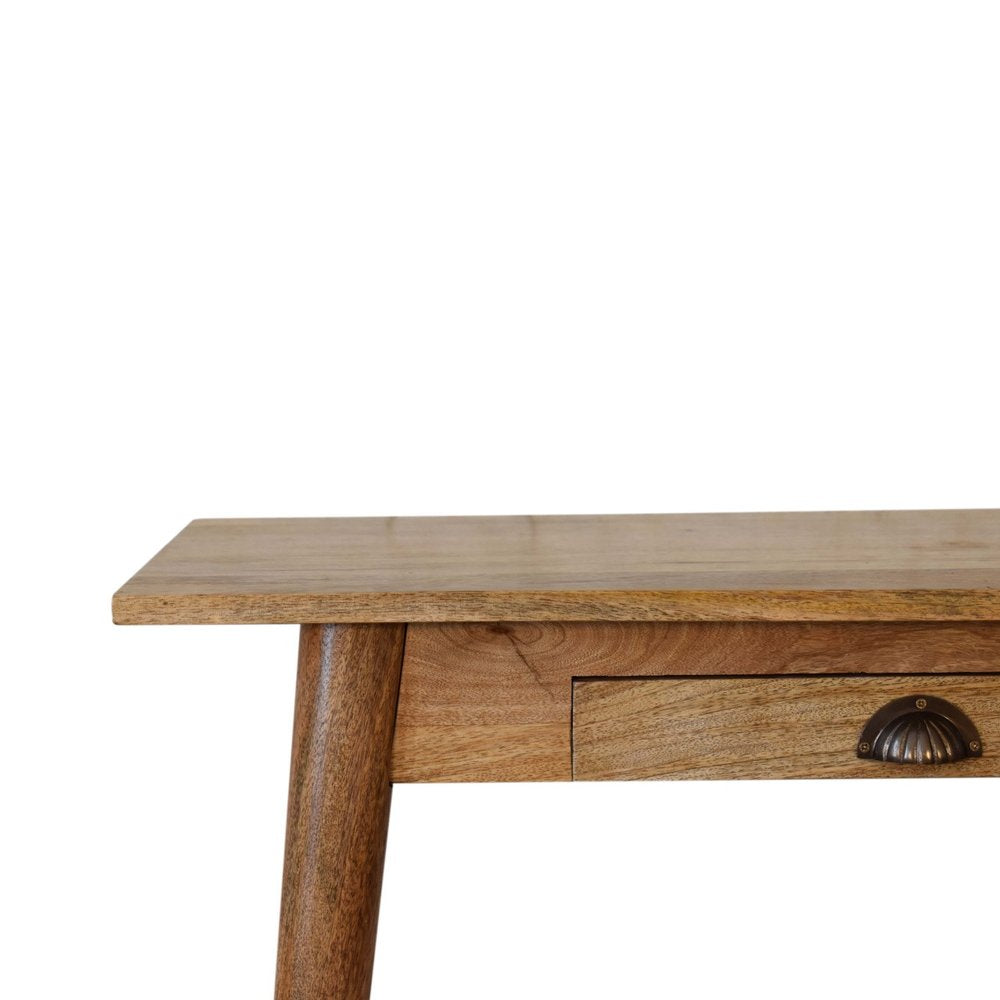 32" Brown Solid Wood Writing Desk