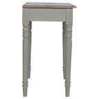 32" Oak and Gray Solid Wood Writing Desk