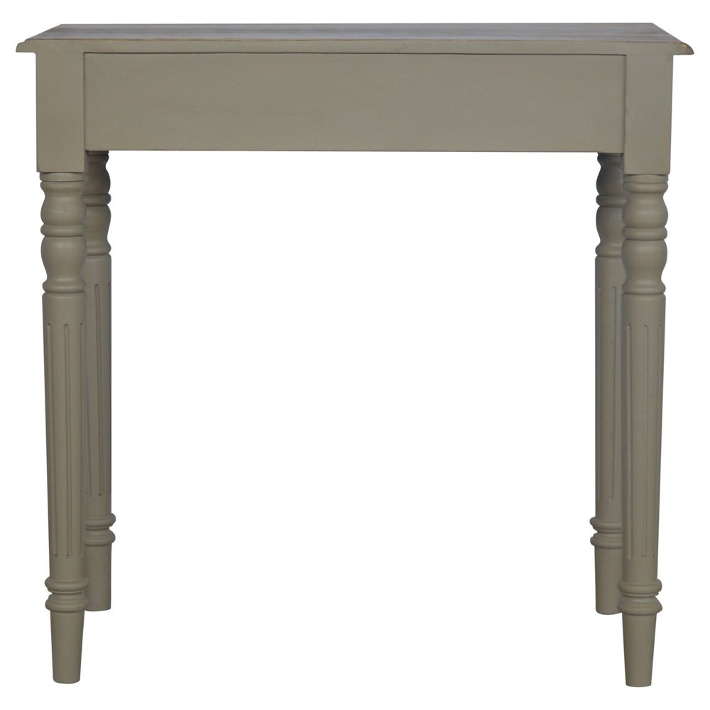 32" Oak and Gray Solid Wood Writing Desk