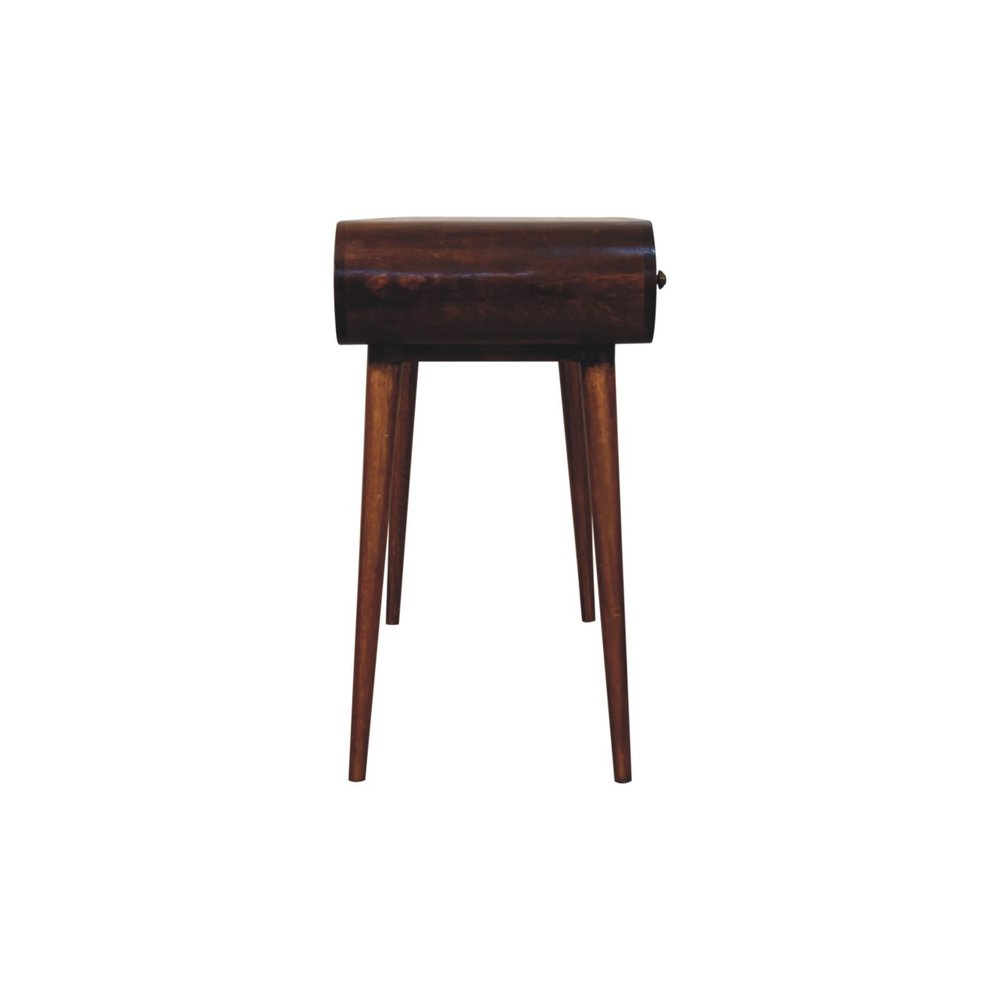 54" Brown Solid Wood Writing Desk With Two Drawers