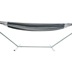 Gray Striped Single Spreader Bar Hammock