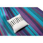 Blue And Purple Striped Single Spreader Bar Hammock