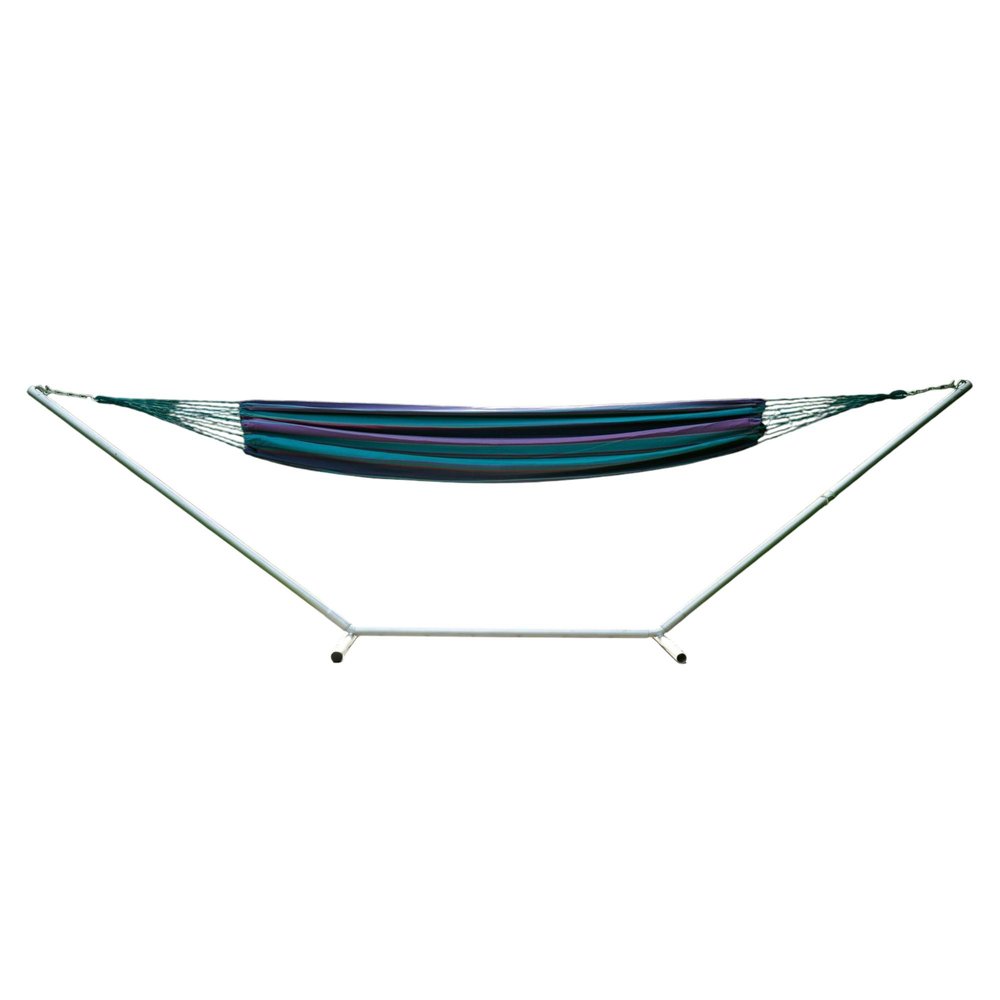 Blue And Purple Striped Single Spreader Bar Hammock