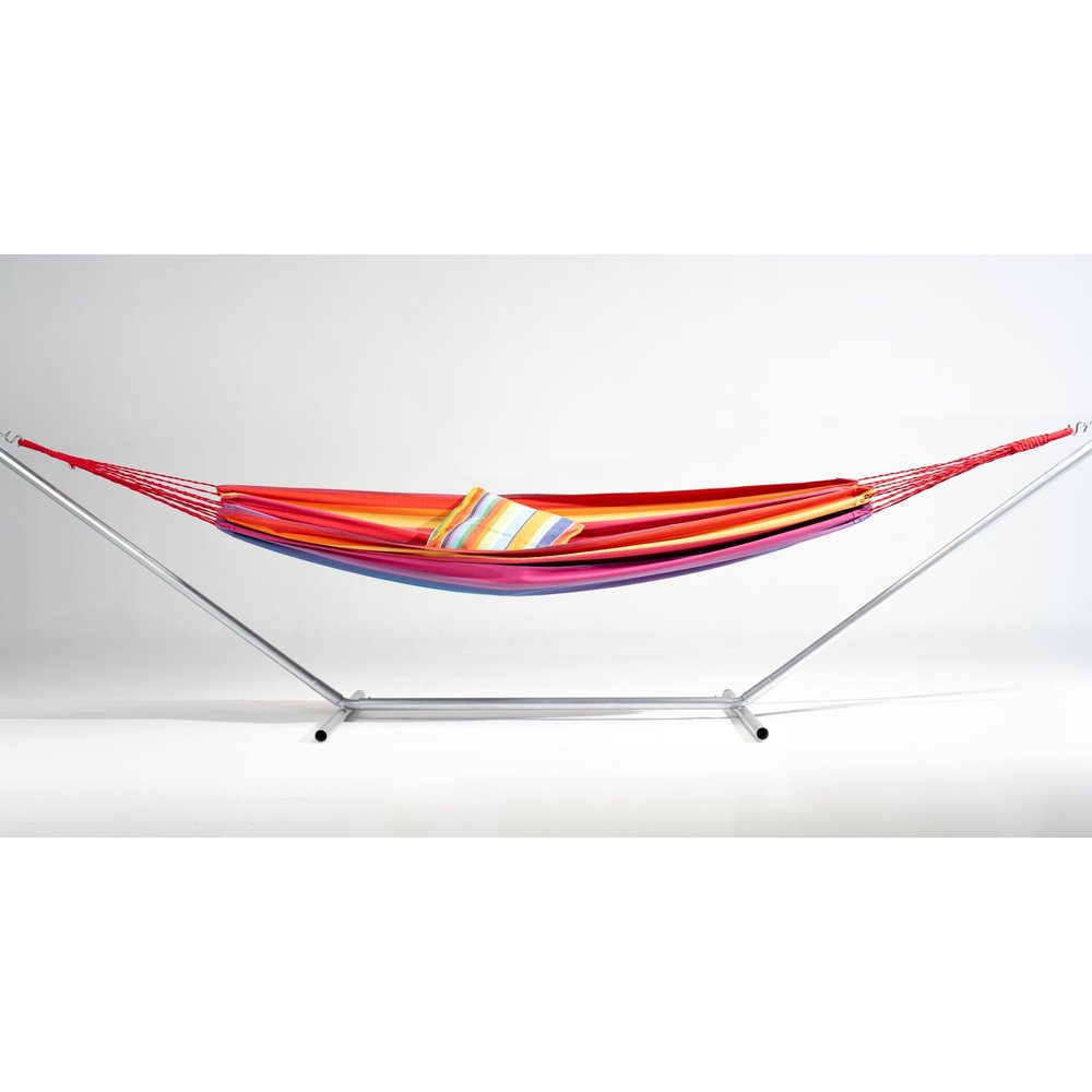 Pink Lavender Red And Yellow Striped Single Spreader Bar Hammock