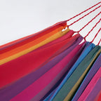 Pink Lavender Red And Yellow Striped Single Spreader Bar Hammock