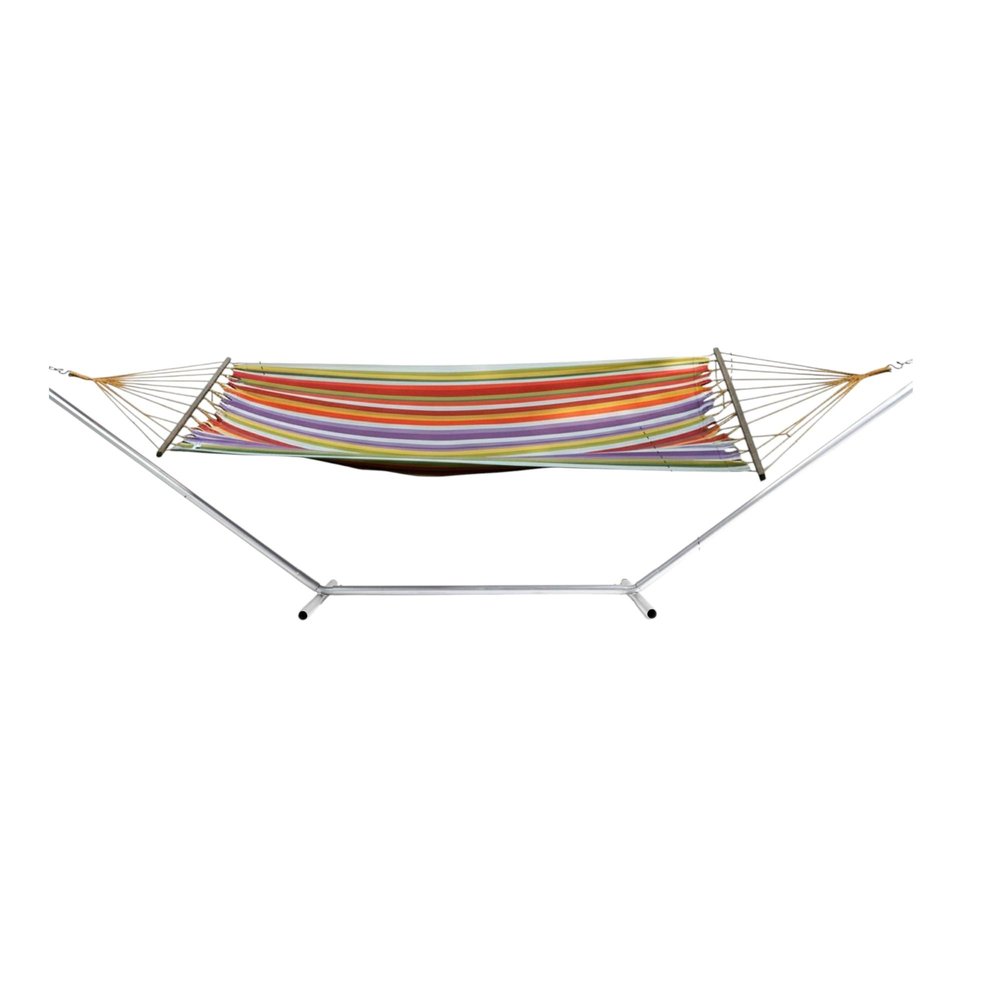 Red Sunset And Yellow Striped Single Spreader Bar Hammock