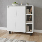 32" White Wood Sideboard With Two Doors