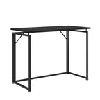 40" Black Wood and Steel Folding Sled Computer Desk