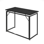 40" Black Wood and Steel Folding Sled Computer Desk