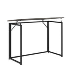 40" Gray and Black Wood and Steel Folding Computer Desk