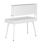 47" White Wood Computer Desk With Magnetic Dry Erase Board
