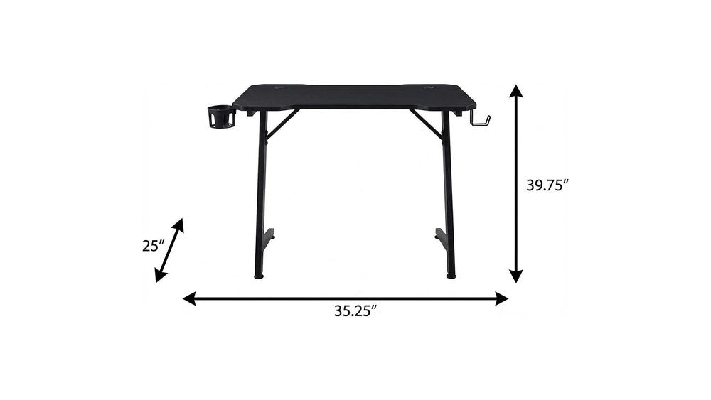 Adjustable Black Wood and Stainless Steel Rolling Writing Desk