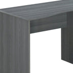 51" Gray Wood Pedestal Computer Desk With Three Drawers