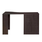 51" Espresso Wood Pedestal Computer Desk With Two Drawers