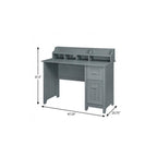 47" Gray Wood Pedestal Writing Desk