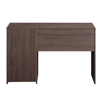 48" Espresso Wood Pedestal Computer Desk With Two Drawers