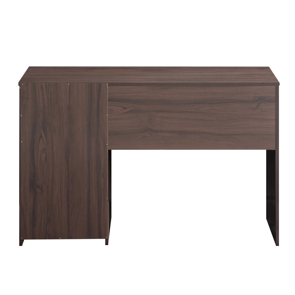 48" Espresso Wood Pedestal Computer Desk With Two Drawers