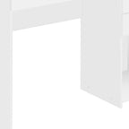 48" White Wood Pedestal Computer Desk With Two Drawers