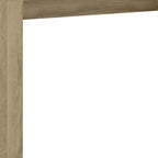 58" Natural Wood Pedestal Computer Desk With Two Drawers