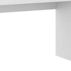 58" White Wood Pedestal Writing Desk With Two Drawers