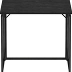32" Black Wood and Steel Folding Writing Desk