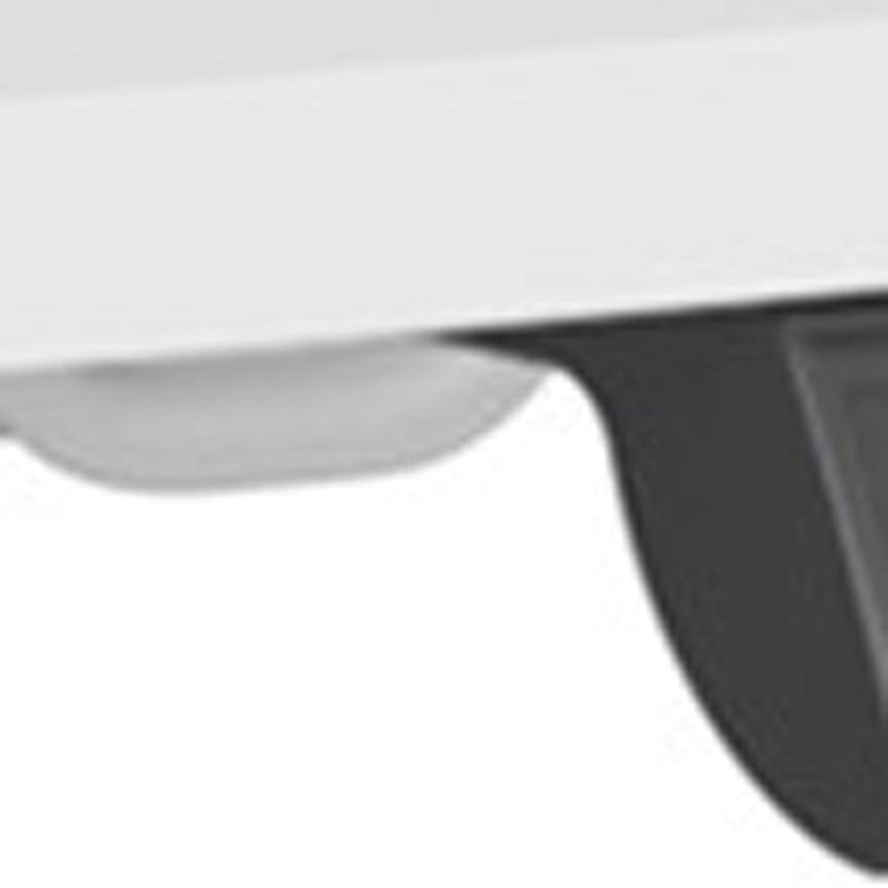 Adjustable White Wood and Steel Standing Desk