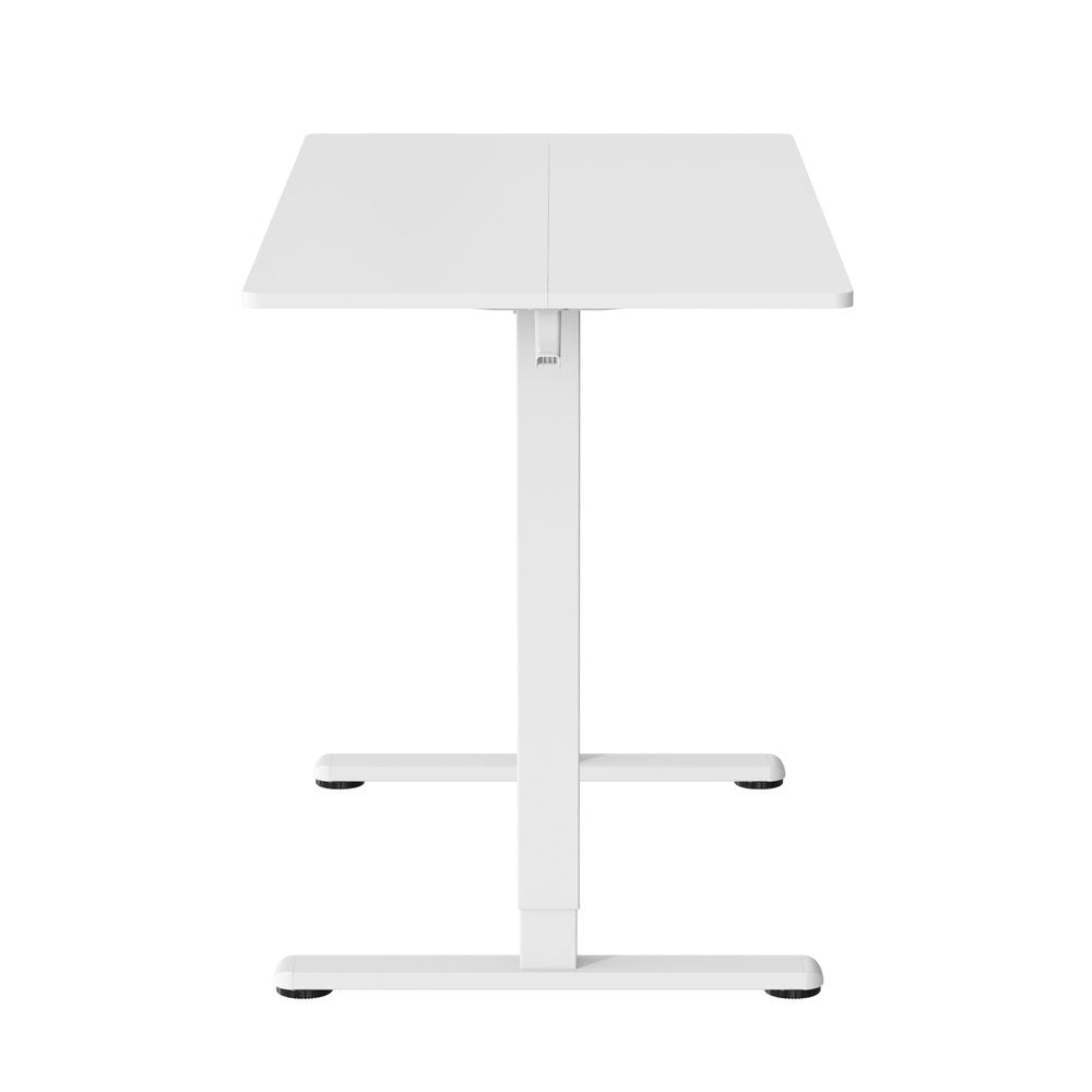 Adjustable White Wood and Steel Standing Desk