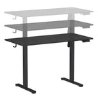 Adjustable Black Wood and Steel Standing Desk
