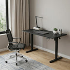 Adjustable Black Wood and Steel Standing Desk